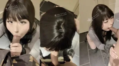 推特极品阿黑颜母狗「Pupu噗噗」在家趁哥哥不休息，给他的好兄弟深喉口交到射，疯狂拉丝，小嘴被当成飞机杯了
